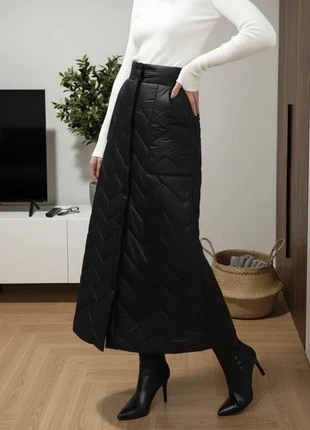 Jupe Longue Matelassée Noire Hiver Chic & Chaude – Taille S, marque: Nordéline, état: Très bon état, taille: S / 36 / 8, 58,90 €, 62,55 € Protection acheteurs (Pro) incluse