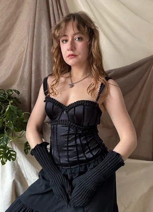 Gothic vintage little key black lace corset top, marque: Vintage Dressing, état: Très bon état, taille: M / 38 / 10, 24,00 €, 25,90 € Protection acheteurs incluse