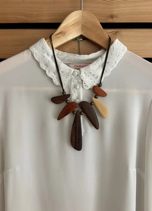 Collier ethnique en bois précieux, marque: Boutique indépendante, état: Neuf sans étiquette, 8,00 €, 9,10 € Protection acheteurs incluse