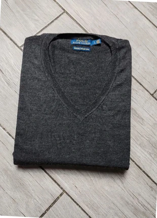 Pull col V homme Ralph Lauren gris foncé taille L, brand: Ralph Lauren, condition: Good, size: L, €25.00, €26.95 includes Buyer Protection Pro