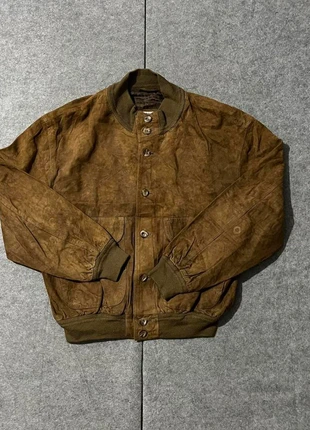 Liberty ‘Classic Sportswear’ Brown 100% Suede Vintage Bomber Jacket (Retro 90s), brand: Liberty london, condition: Very good, size: M, £34.99, £37.44 includes Buyer Protection Pro