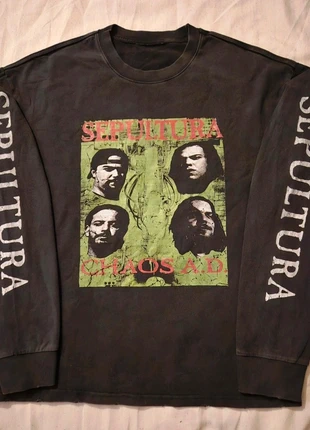 Sweat shirt Sepultura Chaos A.D Vintage Années 90’s, brand: Vintage, condition: Very good, size: L, €90.00, €95.20 includes Buyer Protection
