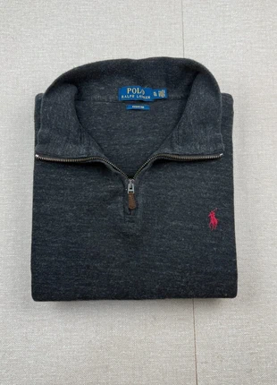 Half zip 1/4 zip pull camionneur Ralph Lauren noir anthracite logo rouge | Taille Xl, brand: Ralph Lauren, condition: Very good, size: XL, €50.00, €53.20 includes Buyer Protection Pro