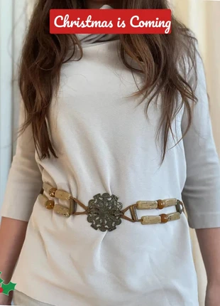 Ceinture vintage doré 185 cm en total, marque: Vintage Dressing, état: Très bon état, taille: Ajustable, 18,00 €, 19,60 € Protection acheteurs incluse