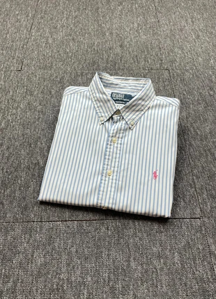 Chemise manche courte rayé Ralph Lauren blanche et bleu taille XL, brand: Ralph Lauren, condition: Very good, size: XL, €26.00, €28.00 includes Buyer Protection