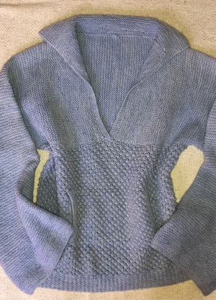 Baby blue chunky knitted vintage 80’s granny jumper, brand: Vintage Dressing, condition: Good, size: M / UK 12-14, £8.50, £9.63 includes Buyer Protection