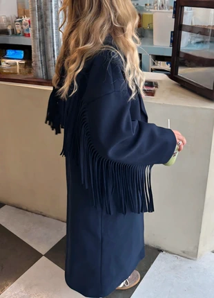 Manteau long a franges bleu marine, brand: RMEL PARIS, condizioni: Nuovo senza cartellino, taglia: S / IT 40 / EU 36, €44.00, €46.90 include la Protezione acquisti Pro