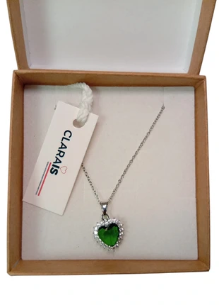 Collana Donna Ciondolo Cuore Con Pietra Sintetica - Collana Donna Acciaio regalo Con etichetta, brand: Clarais, condizioni: Nuovo con cartellino, €2.90, €3.75 include la Protezione acquisti Pro