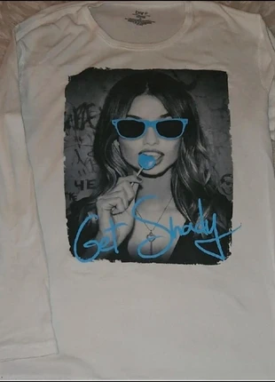 Bar III “Get Shady” Graphic Long Sleeve Top | White Pop-Art Tee | Size XL, brand: Bar III, condition: Very good, size: XL, £15.11, £16.57 includes Buyer Protection