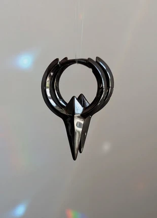 Black Star Sparkle Cross Style Mini Hoop Earrings, condition: New without tags, £8.00, £9.10 includes Buyer Protection