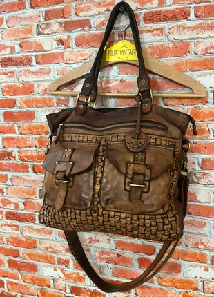 Borsa a spalla con tracolla Harbour vintage Y2K in vera pelle, marque: Vintage Dressing, état: Très bon état, 35,00 €, 37,45 € Protection acheteurs (Pro) incluse