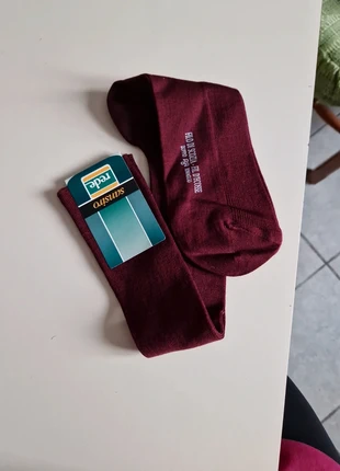 Calza uomo lunga cotone bordeaux, marque: rede, état: Neuf avec étiquette, taille: S | 38–42, 2,00 €, 2,80 € Protection acheteurs incluse