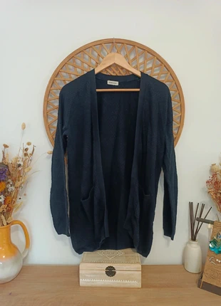 Cárdigan largo azul marino con textura tipo panal de abeja, Caché Caché, talla L, brand: Cache Cache, condizioni: Nuovo senza cartellino, taglia: L / IT 44 / EU 40, €12.00, €13.30 include la Protezione acquisti