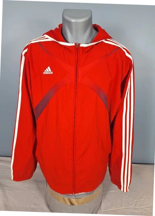 veste coupe vent imperméable a capuche adidas vintage/ homme - taille L / rouge full broderie (459), brand: adidas, condition: Very good, size: L, €20.90, €22.65 includes Buyer Protection