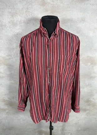 Chemise Vintage En Velours Côtelé / Corduroy Mcearl rouge rayée coton taille M, brand: Vintage Dressing, condition: Very good, size: M, €20.00, €21.70 includes Buyer Protection Pro