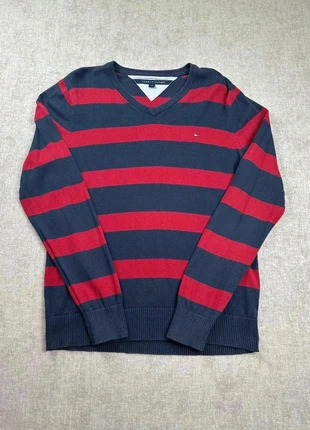 Pull tommy Hilfiger rouge et bleu taille S, merk: Tommy Hilfiger, staat: Heel goed, maat: S, € 14,00, € 15,40 inclusief Kopersbescherming Pro