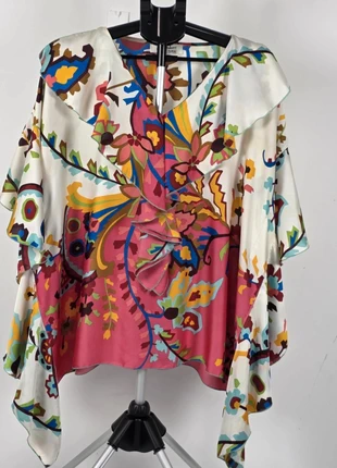 Jeff Galliano Paris Colorful Asymmetric Blouse (Size 1), marque: Jeff Gallano, état: Neuf sans étiquette, taille: M / 38 / 10, 22,00 €, 23,80 € Protection acheteurs incluse