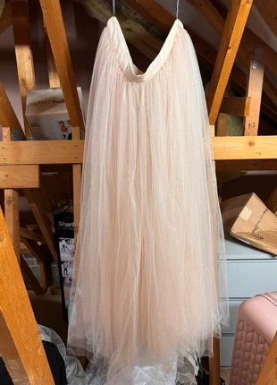 Champagne tulle maxi skirt, brand: Little Mistress, condition: Very good, size: L / UK 16-18, £12.50, £13.83 includes Buyer Protection