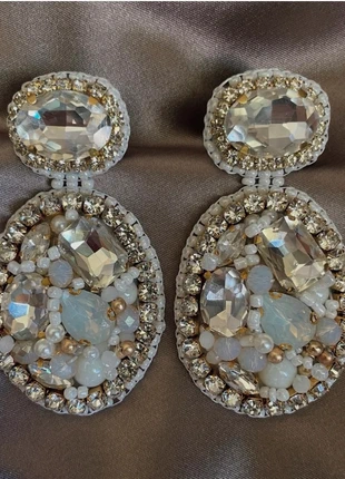 Big stone statement oorbellen, merk: Ornamentials, staat: Nieuw met prijskaartje, € 22,50, € 24,33 inclusief Kopersbescherming