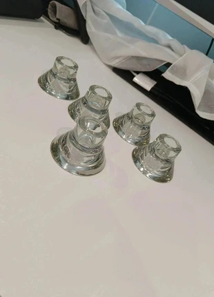 Lot de 5 bougeoirs en cristal vintage design Knut et Marianne Hagberg, état: Très bon état, 25,00 €, 26,95 € Protection acheteurs incluse