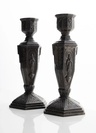 paire de bougeoirs avec la Vierge Marie, marque: Vintage Love, état: Très bon état, 33,00 €, 35,35 € Protection acheteurs (Pro) incluse