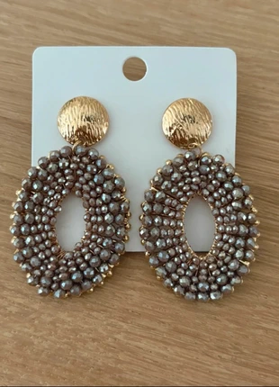 Statement oorbellen chocolade bruin met goud, merk: My Jewellery, staat: Nieuw zonder prijskaartje, € 7,99, € 9,09 inclusief Kopersbescherming