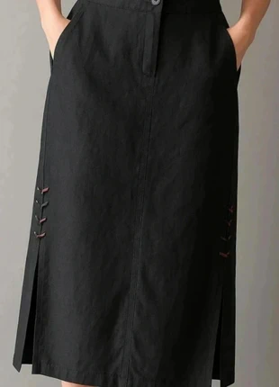 Jupe longue noire en lin Alain Manoukian – Taille 38, marca: Alain Manoukian, estado: Muito bom, tamanho: M / 38 / 10, €14.00, €15.40 inclui Proteção do Comprador Pro