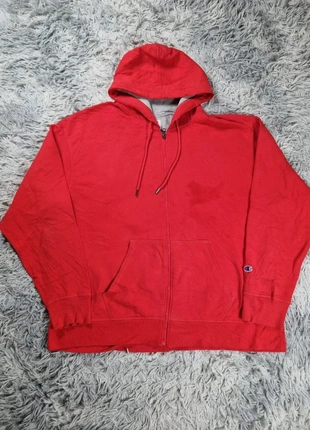 Hoodie Champion rouge vintage zip logo brodé Authentic Honduras XXL 2000s streetwear, brand: Champion, condizioni: Buone, taglia: XXL, €15.00, €16.45 include la Protezione acquisti Pro
