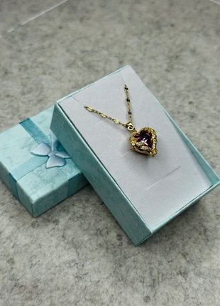 Elegant Purple Heart Pendant Necklace – Gift Box Included, brand: Love, condition: Very good, €9.00, €10.15 includes Buyer Protection