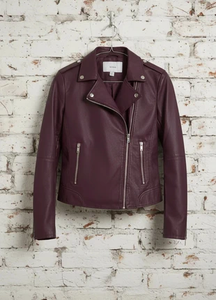 Chaqueta motera Biker Vila color vino Talla S - Estilo rock y elegante, marque: Vila, état: Très bon état, taille: S / 36 / 8, 34,00 €, 36,40 € Protection acheteurs (Pro) incluse