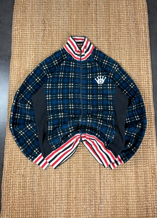 Veste Polaire Bleue à Carreaux Floqué, Funky Fleece Taille L, marke: Vintage Dressing, zustand: Sehr gut, größe: L / 40 / 12, 20,00 €, 21,70 € beinhaltet Vinted-Käuferschutz Pro