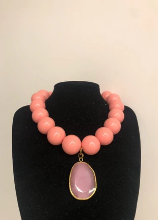 Perle grandi con ciondolo rosa, marke: Rosa, zustand: Neu, 23,00 €, 24,85 € inklusive Vinted-Käuferschutz