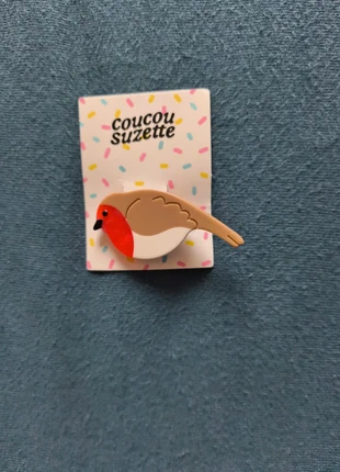 Barrette cheveux rouge gorge Coucou Suzette, marque: Coucou suzette, état: Neuf avec étiquette, 6,00 €, 7,00 € Protection acheteurs incluse