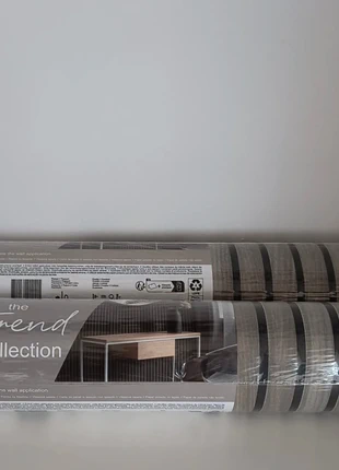 Streep behang grijs/zwart – non-woven – nieuw, merk: Trend, staat: Nieuw met prijskaartje, € 12,50, € 13,83 inclusief Kopersbescherming
