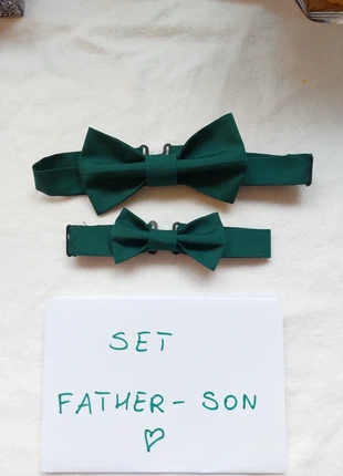 Set father son Bow tie Fliege gravata borboleta papillon pajarita cravatta Christmas Noël Kerst, merk: Atelier Daily Elegance, staat: Nieuw met prijskaartje, € 15,99, € 17,49 inclusief Kopersbescherming Pro