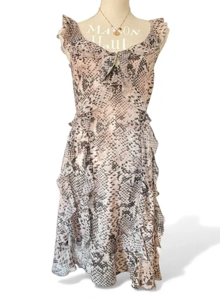 Robe Liu Jo à imprimé peau de serpent avec volants – Taille M (42 IT), marque: Liu Jo, état: Très bon état, taille: M / 38 / 10, 15,00 €, 16,45 € Protection acheteurs incluse