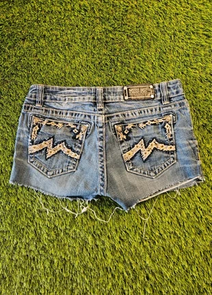 Miss Me Y2K Vintage Denim Mini Shorts - Embroidered Pocket Detail, marque: Miss Me, état: Très bon état, taille: L / 40 / 12, 20,00 €, 21,70 € Protection acheteurs incluse