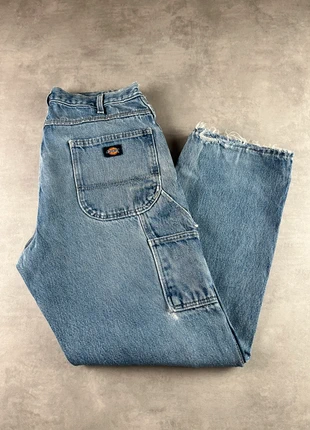 Pantalon dickies single knee workwear baggy bleu patiné vintage - Taille 36x32, brand: Dickies, condition: Very good, size: W36, €25.00, €26.95 includes Buyer Protection Pro