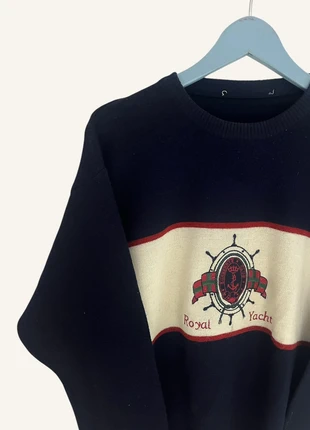 Vintage Royal Navy knit cotton sweater, marque: Vintage Dressing, état: Très bon état, taille: L, 24,00 €, 25,90 € Protection acheteurs incluse