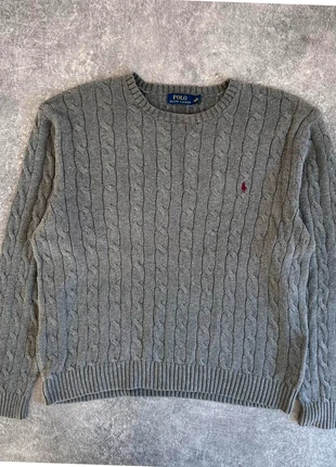 Pull Torsadé gris Ralph Lauren - Taille XL, marque: Ralph Lauren, état: Bon état, taille: XL, 44,00 €, 46,90 € Protection acheteurs (Pro) incluse