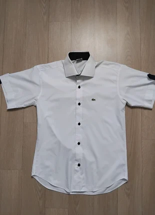 Chemise Lacoste Homme Blanche 100% Coton Logo Crocodile Manches Courtes Authentique Premium, marque: Lacoste, état: Très bon état, taille: M, 25,00 €, 26,95 € Protection acheteurs incluse