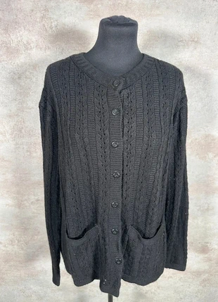 Pull Maille Torsadée Cable Knit Vintage Vintage noir texturé col rond taille L, brand: Vintage Dressing, condizioni: Ottime, taglia: L / IT 44 / EU 40, €8.00, €9.10 include la Protezione acquisti Pro
