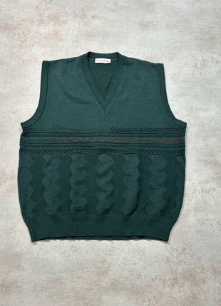 Vintage Dark Green Knit Sweater Vest V-Neck Cable Knit Tribal Detail 90s Retro, marque: Vintage Dressing, état: Très bon état, taille: M, 24,95 €, 26,90 € Protection acheteurs incluse