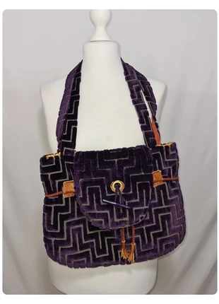 Sac à main artisanal en velours violet inspiration Art Déco des années 2000, marque: Marie Giulia, état: Très bon état, 25,00 €, 26,95 € Protection acheteurs (Pro) incluse
