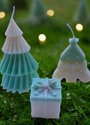 Set of 3 soya wax Christmas tree gift candle perfect for Christmas 🎄🎁, brand: Soya, condition: New with tags, £3.50, £4.38 includes Buyer Protection