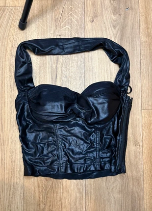 Vintage leer korset top, merk: Top Vintage, staat: Heel goed, maat: M / 38 / 10, € 11,99, € 13,29 inclusief Kopersbescherming