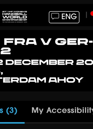 Semifinal Handball France - Deutschland 12-12-2025 17:45, staat: Nieuw met prijskaartje, € 68,50, € 72,63 inclusief Kopersbescherming