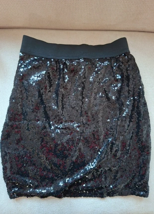 Feest rokje met pailletten en overslagje maat xs, merk: Trend One, staat: Heel goed, maat: XS / 34 / 6, € 4,00, € 4,90 inclusief Kopersbescherming