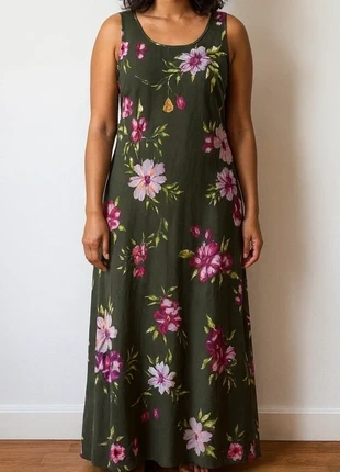 Élégante robe longue sans manches à imprimé floral taille 42, marque: bpc bonprix collection, état: Très bon état, taille: XL / 42 / 14, 10,00 €, 11,20 € Protection acheteurs incluse