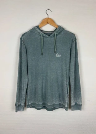 Sweat à capuche Quiksilver gris-bleuté - Taille XS - Très bon état, merk: Quiksilver, staat: Heel goed, maat: XS, € 11,00, € 12,25 inclusief Kopersbescherming
